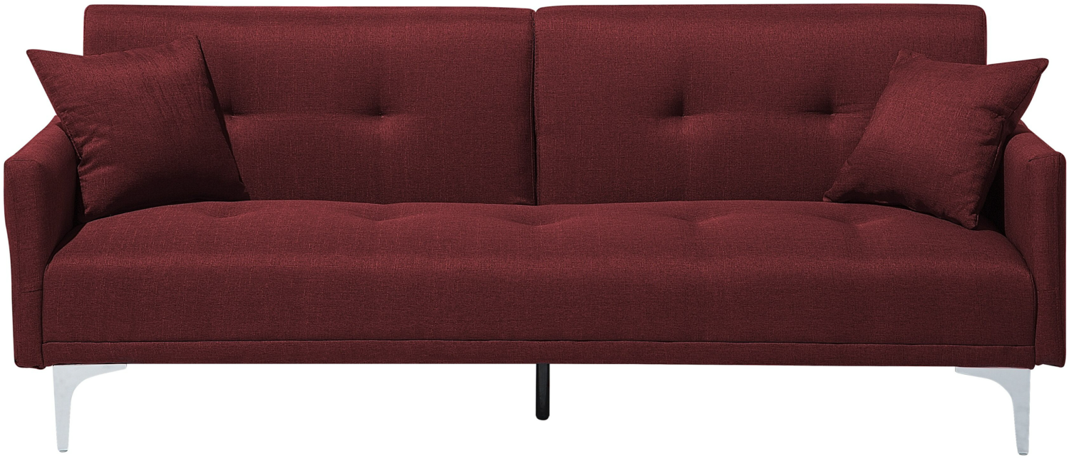 Schlafsofa 3-Sitzer Polsterbezug rot LUCAN Bild 1