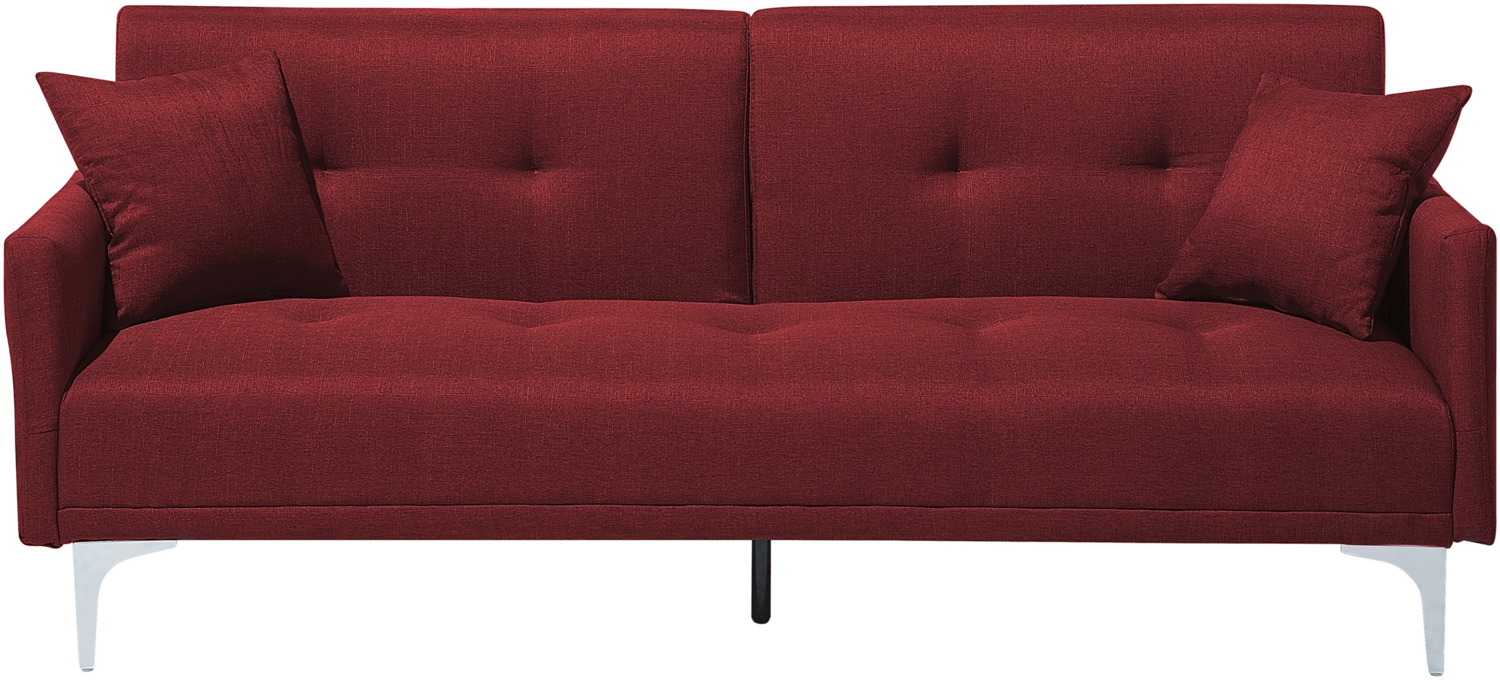 Schlafsofa 3-Sitzer Polsterbezug rot LUCAN Bild 1