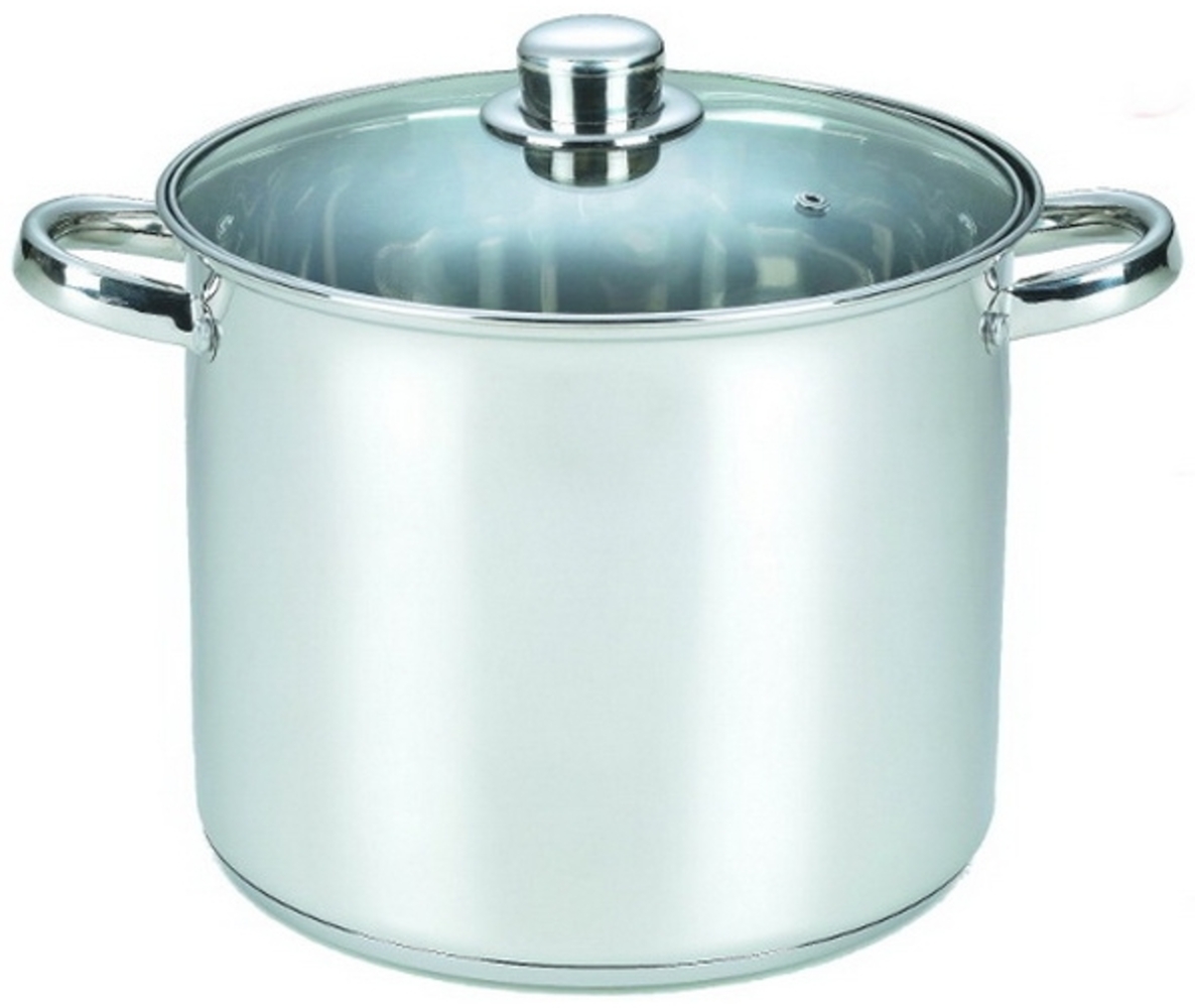 MICHELINO Edelstahl-Großraumtopf 14 Liter mit Glasdeckel und Dampfabzug 10283 Bild 1