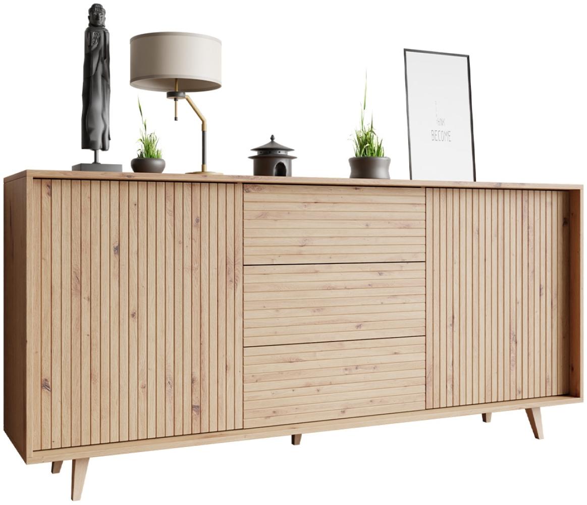 Mirjan24 'Ferido' Sideboard, Laminatplatte Artisan Eiche, 84 x 40 x 180 cm Bild 1