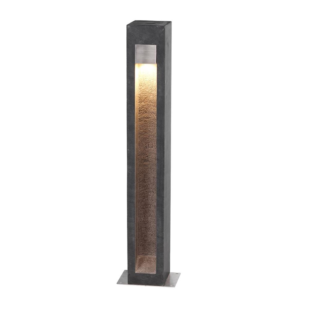 Elstead Lighting Parkstone Large LED Pollerleuchte Basaltstein Edelstahl IP55 Bild 1