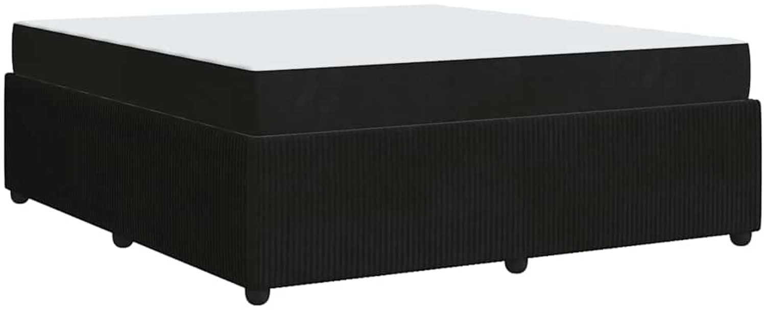 vidaXL Bettrahmen mit Matratze Schwarz 180 x 200 cm Stoff 3398427 Bild 1