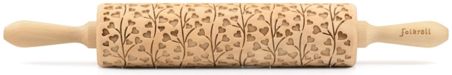 Folkroll Motiv Teigrolle Teigroller Motiv Spring Hearts Länge 42cm 331422 Bild 1