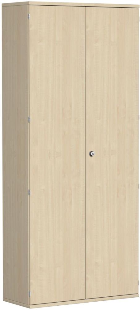 Flügeltürenschrank, 5 Dekor-Einlegeböden, 100x42x230cm, Ahorn Bild 1