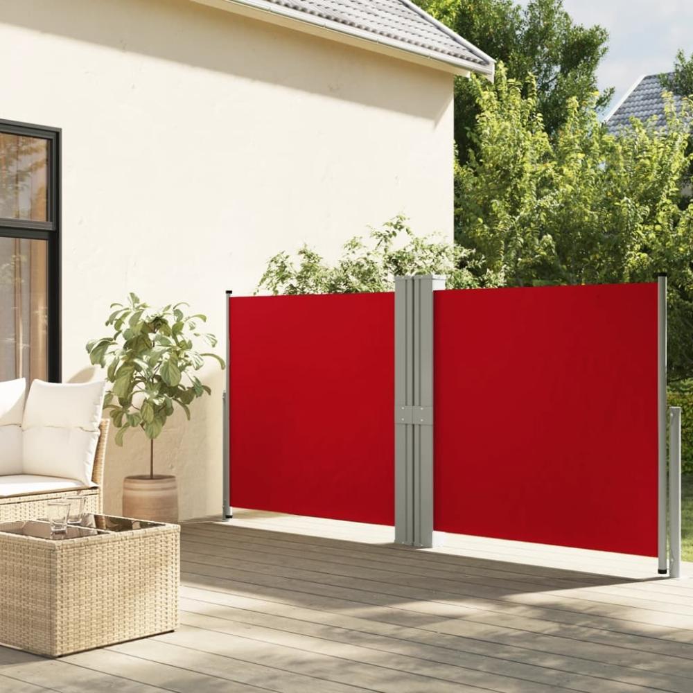 vidaXL Seitenmarkise Ausziehbar Rot 140x1200 cm 318065 Bild 1