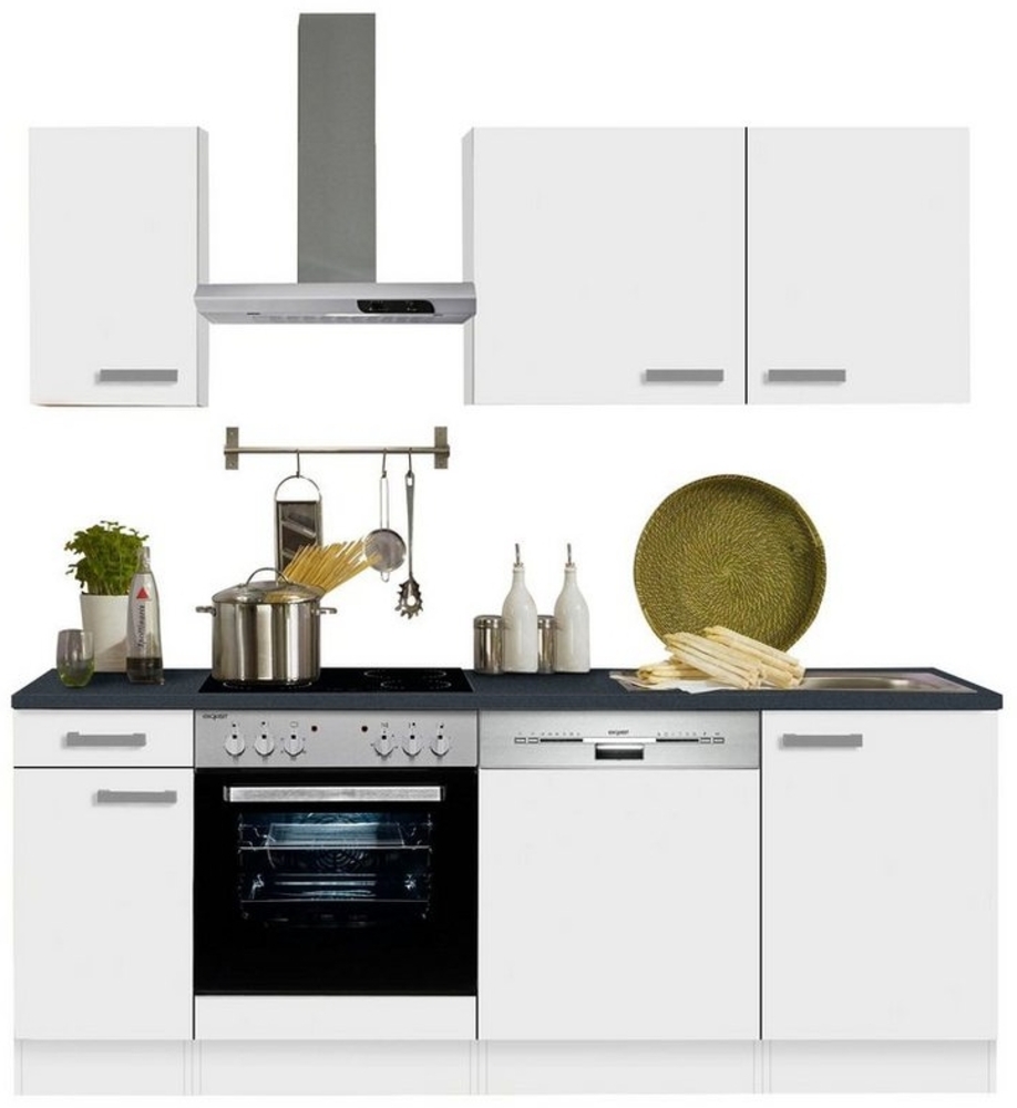 OPTIFIT Küchenzeile Odense, mit E-Geräten, Breite 210 cm, mit 28 mm starker Arbeitsplatte Bild 1