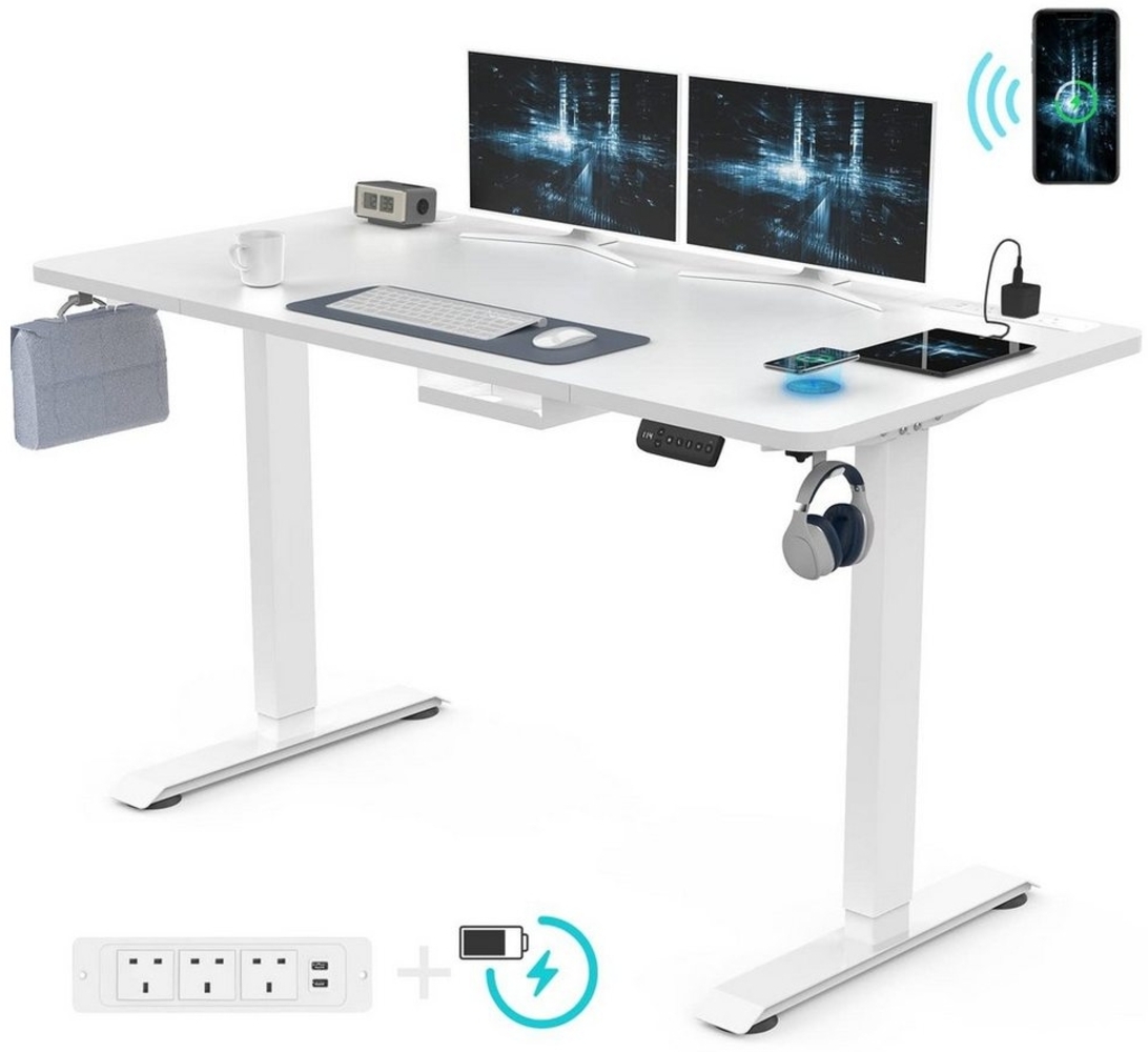 HOMALL Schreibtisch Schreibtisch mit USB Steckdose und Kabelloses Ladepad Bild 1