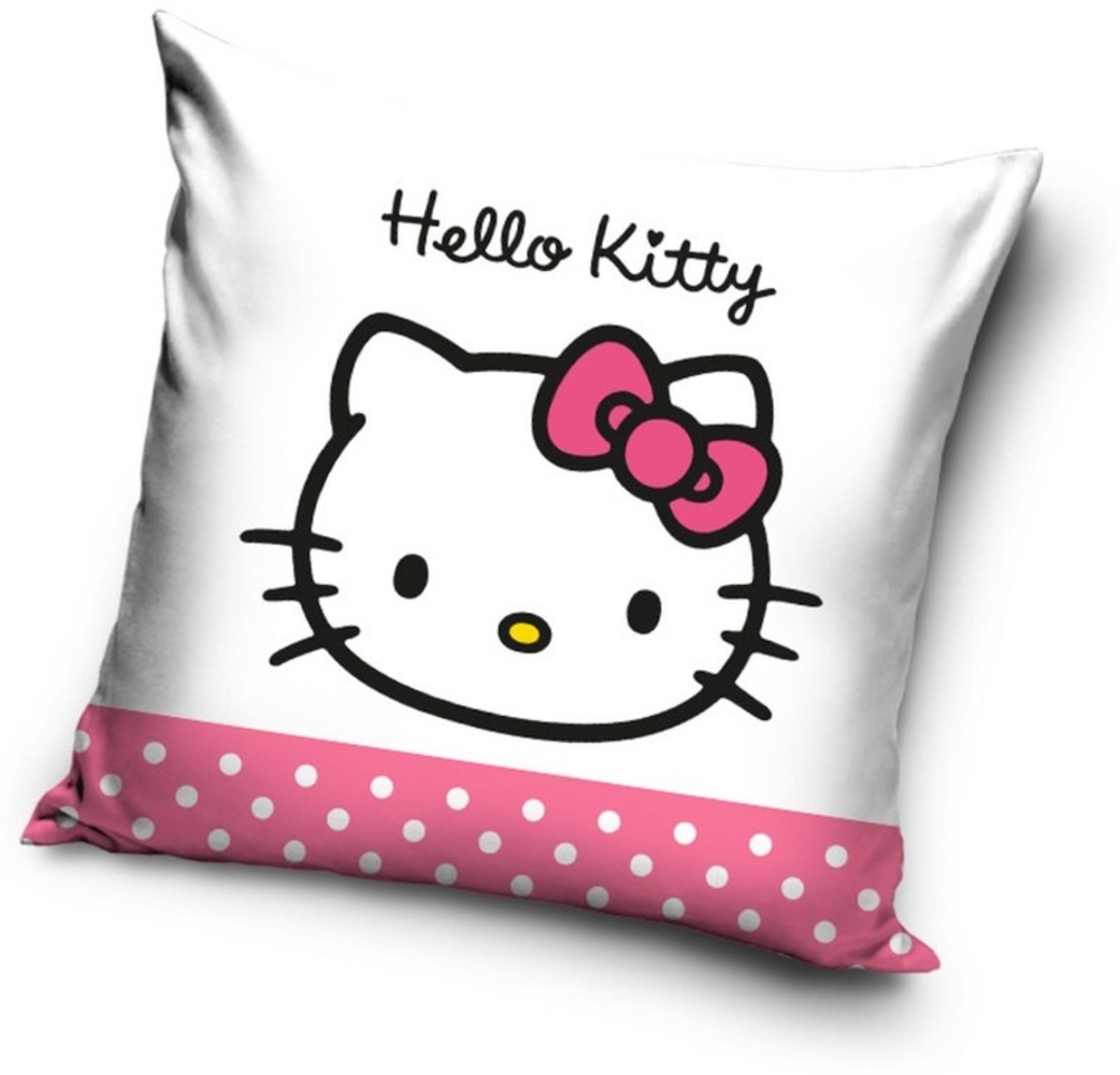 Hello Kitty Dekokissen Hello Kitty Velour Kissen Dekokissen 40 x 40 cm Bild 1