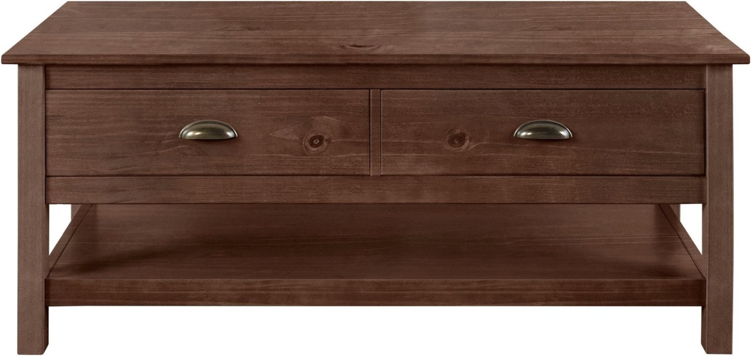 Home affaire Couchtisch Schröder, mit 2 Schubladen und 1 Einlegeboden, aus massivem Kiefernholz Bild 1