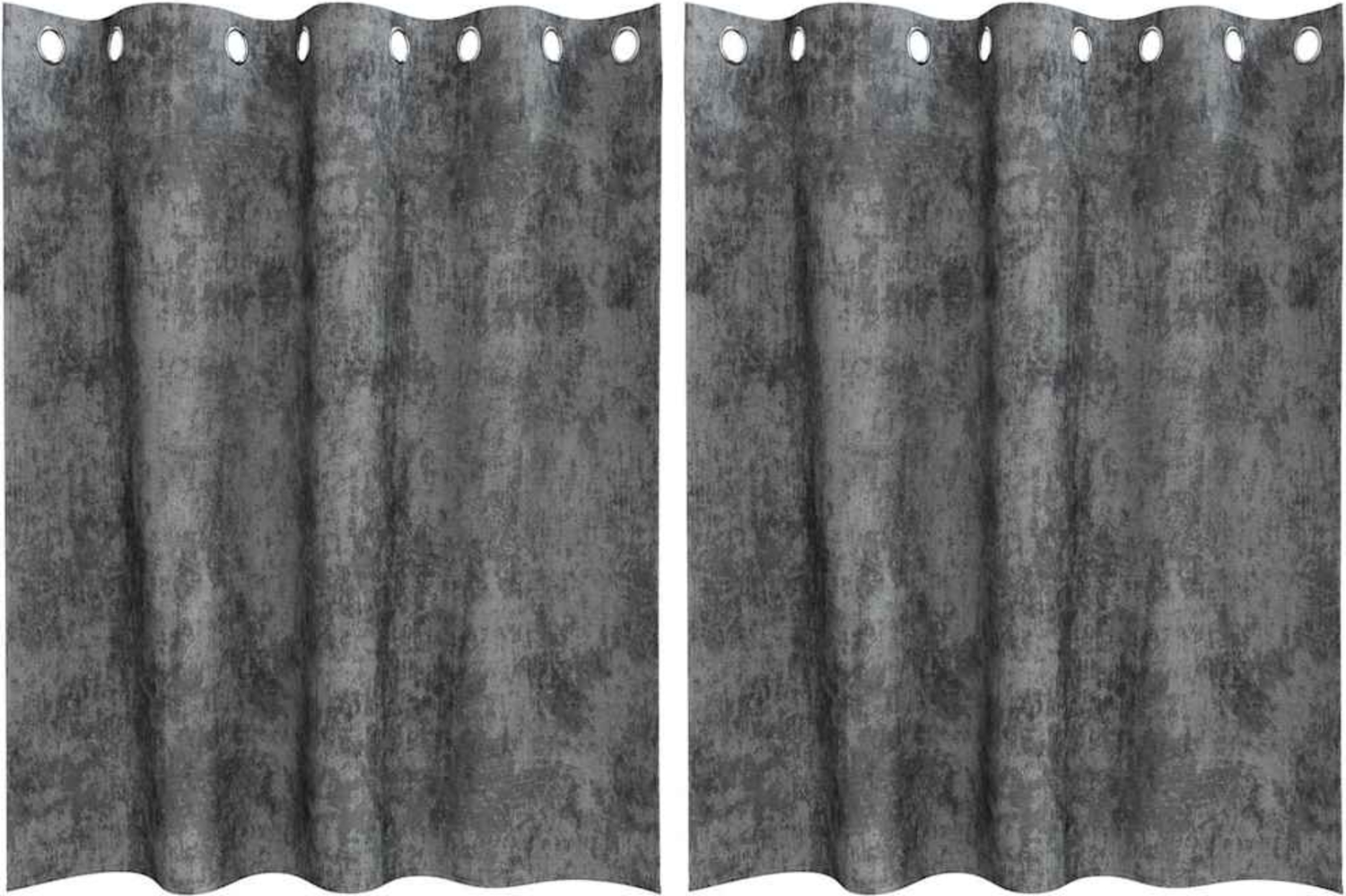 vidaXL Samtvorhänge mit Vorhängen 2 pcs Grau 140 x 140 cm Samt 4107653 Bild 1