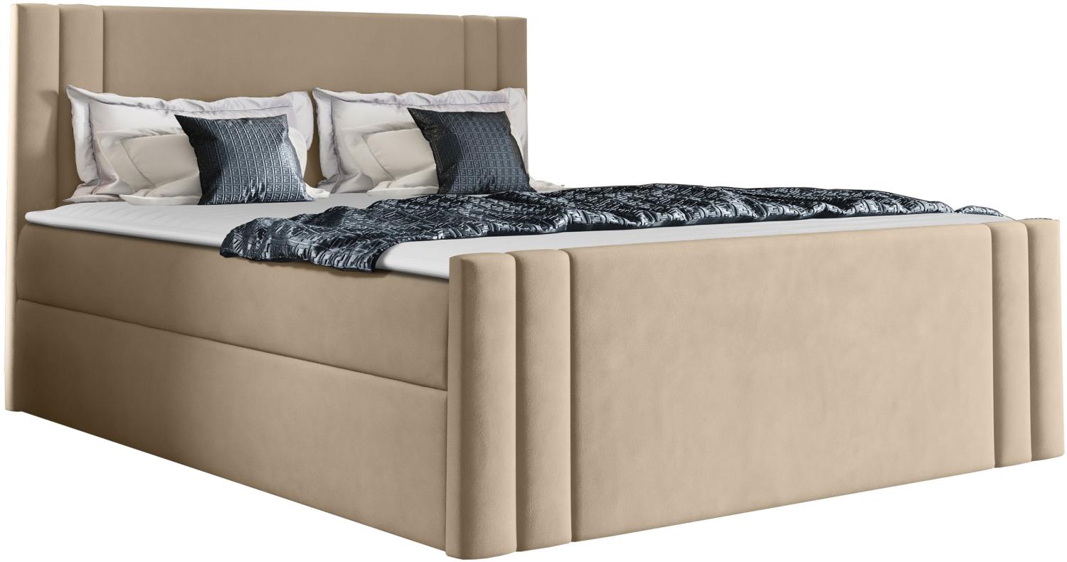 Boxspringbett Harlon, Beige, 160 x 200 cm Bild 1