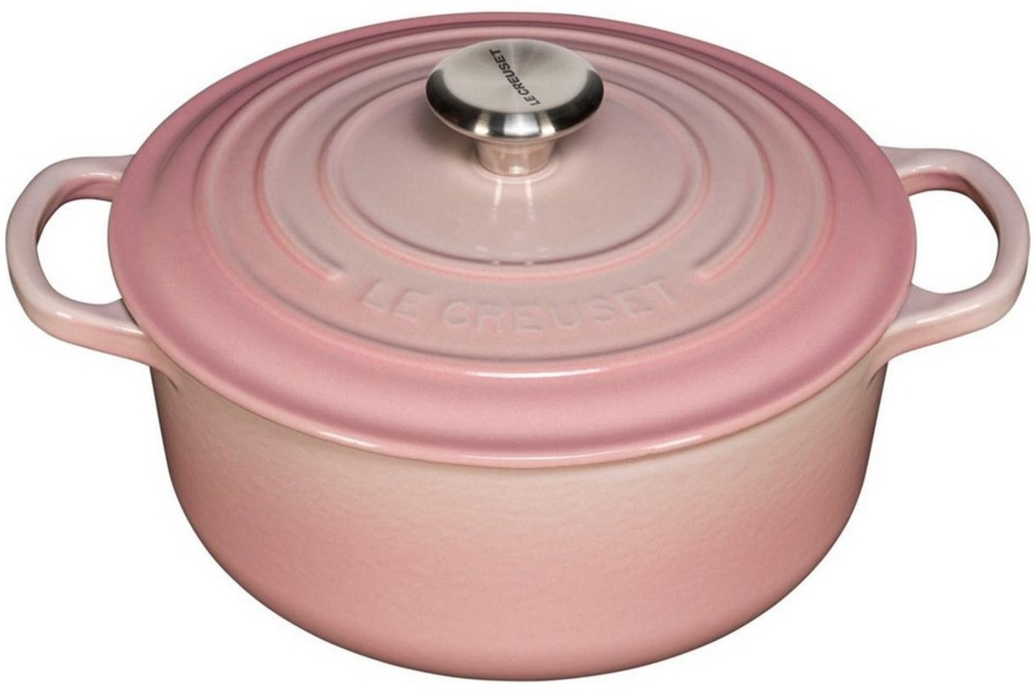 Le Creuset Signature Gusseisen-Bräter mit Deckel, Für alle Herdarten und Induktion geeignet, Rund, Shell Pink, 20,0 cm, 2.4 Bild 1