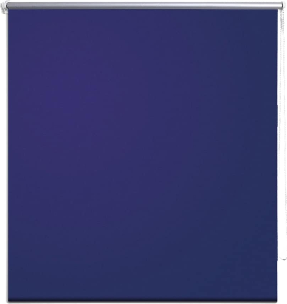 vidaXL Verdunklungsrollo Seitenzug Rollo Klemmrollo Klemmfix Kette, Blau, 140 cm x 2,3 m Bild 1