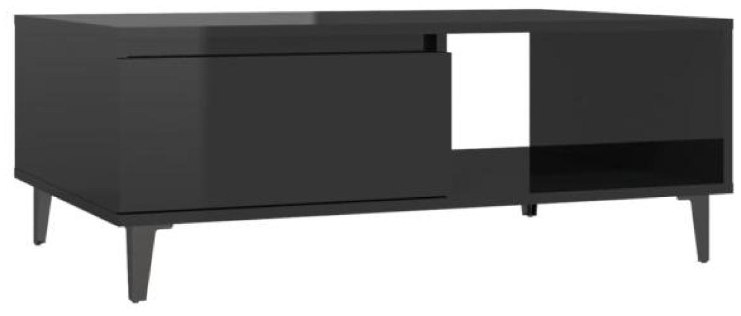 vidaXL Couchtisch Hochglanz-Schwarz 90 x 60 x 35 cm Spanplatte [806011] Bild 1