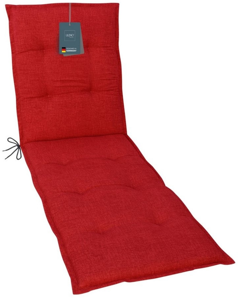 LILENO HOME Liegenauflage perfekt für Strandliege, Sonnenliege Auflage, Gartenliege Auflage, (1er Set), Polster Auflage für Rollliegen Rot, Sitzpolster Bild 1