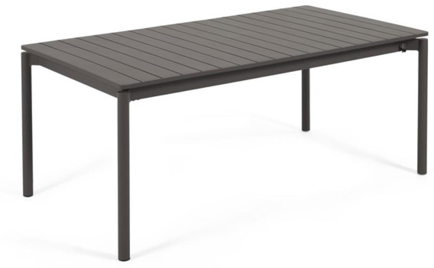 Nosh Zaltana ausziehbarer Outdoor-Tisch aus Aluminium mattschwarzer 180 (240) x 100 cm Bild 1