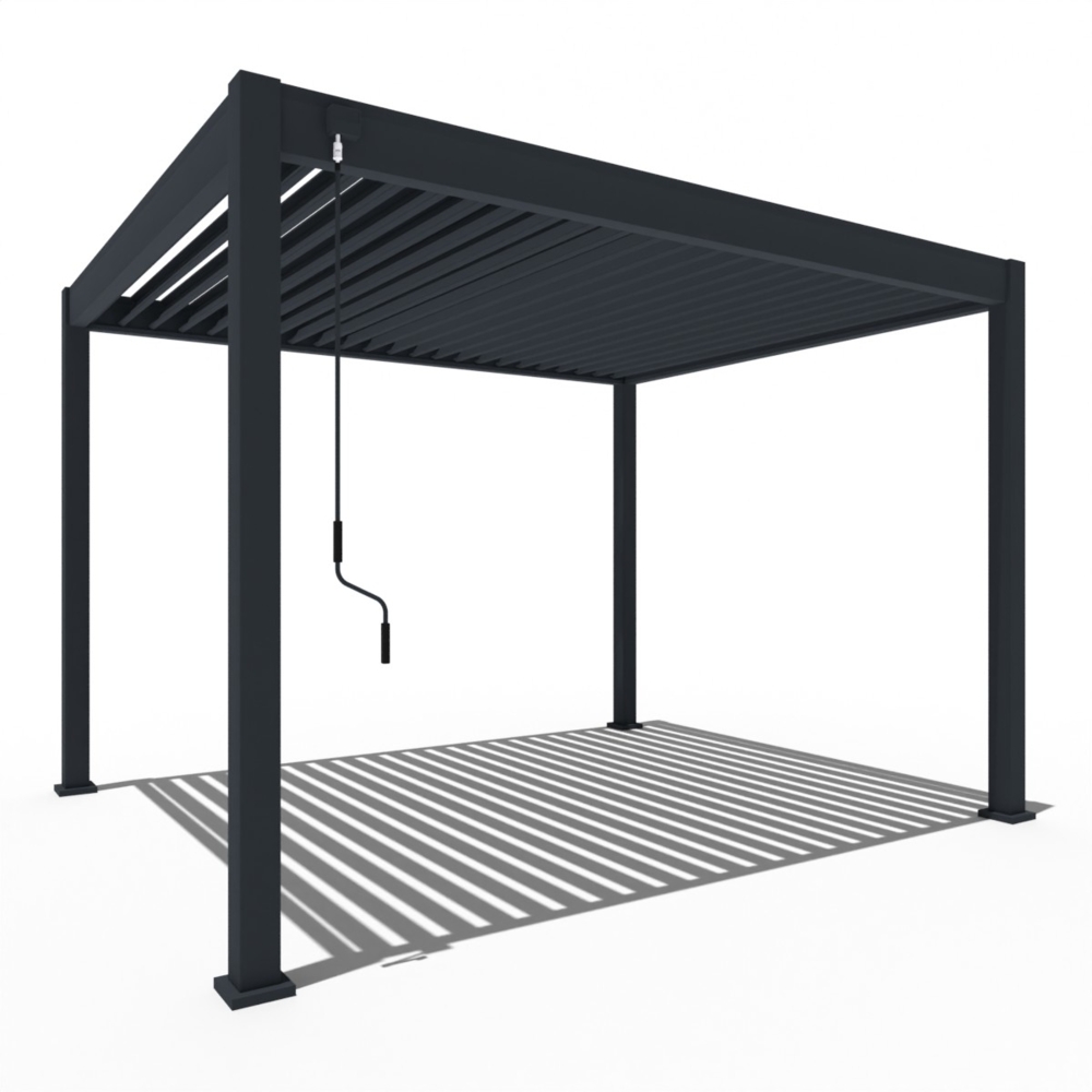 Weide Classic | Pergola Aluminium freistehend | 3 x 3,6 M | Lamellendach anthrazit Bild 1