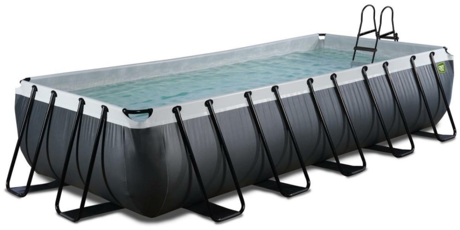 EXIT Black Leather Pool 540x250x100cm mit Sandfilterpumpe, schwarz Bild 1