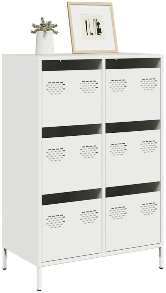 vidaXL Highboard Weiß 68x39x101,5 cm Stahl 851225 Bild 1