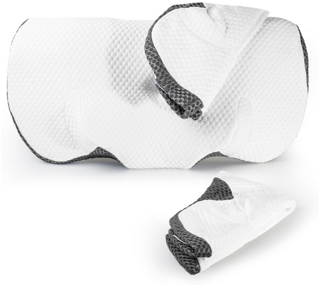 Esun Kopfkissen Orthopädisches Kissen, Kopfkissen Nackenschmerzen aus Memory Foam, Füllung: Rückstellschaum, Seitenschlafer, Rückenschlafer, Bauchschlafer, Kissen vom OEKO-TEX® und CertiPUR Getestet, Kopfkissen für Seiten Rücken Bauchschläfer (65.8 x 3... Bild 1