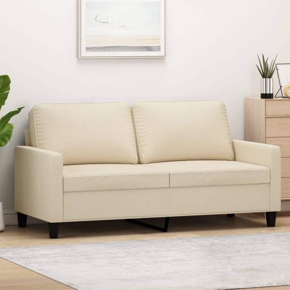 vidaXL 2-Sitzer-Sofa Creme 140 cm Stoff 359165 Bild 1