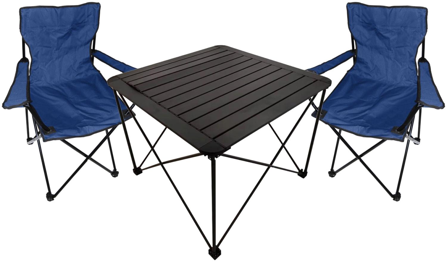 3teiliges Campingmöbel Set Campingtisch Campingstuhl L70xB70xH56cm Bild 1