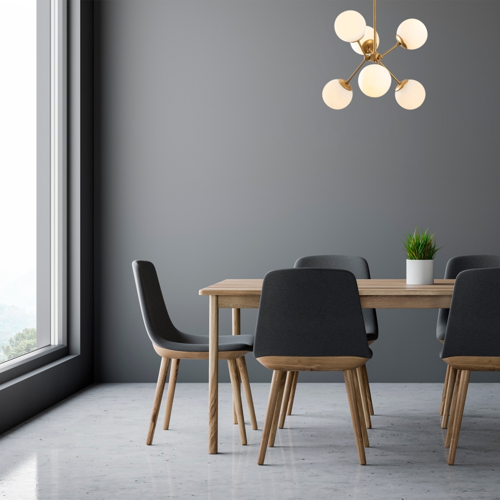 Kronleuchter, 'Gondol', 65 x 55 x 55, Gold, Weiß Bild 1