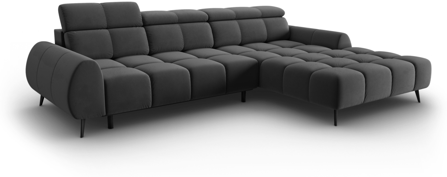 Micadoni Ecksofa Alyse 5-Sitzer Samt Grau Rechts Bild 1