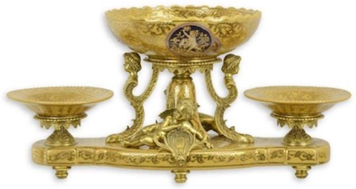 Casa Padrino Jugendstil Etagere Mehrfarbig / Gold 55 x 25 x H. 27 cm - Prunkvolle Hotel & Restaurant Accessoires Bild 1