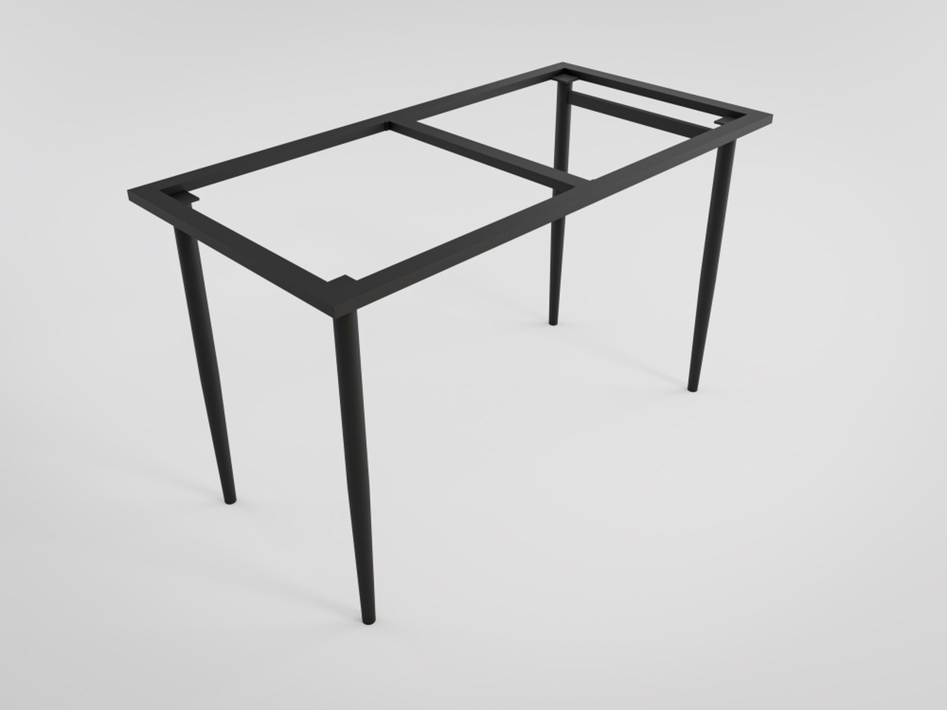 Klassisches Design Maria 120 DIY Esszimmer Küchen Tischgestell Metall schwarz : Schwarz Bild 1