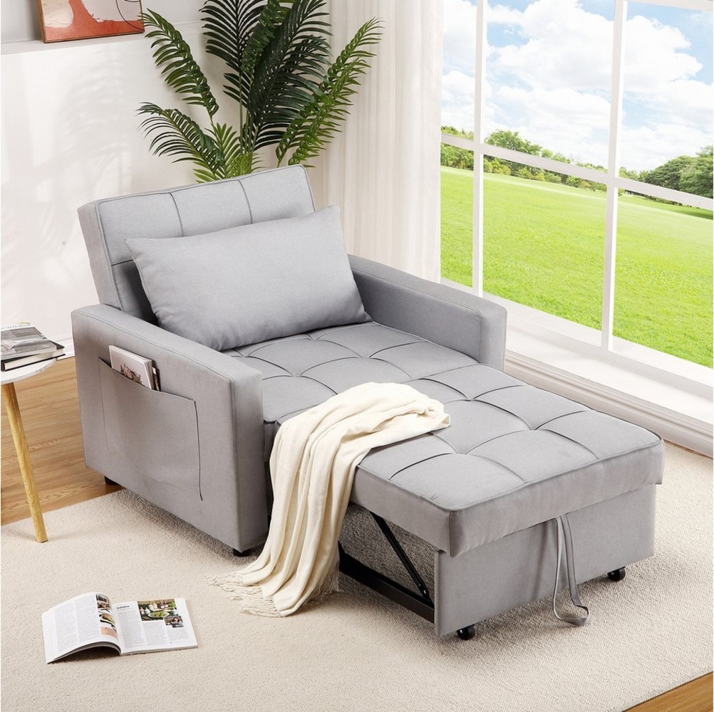 GarveeMore Schlafsofa mit Seitentasche und Regulierbarer Rückenlehne,faltbares,3in1Sofa Bild 1