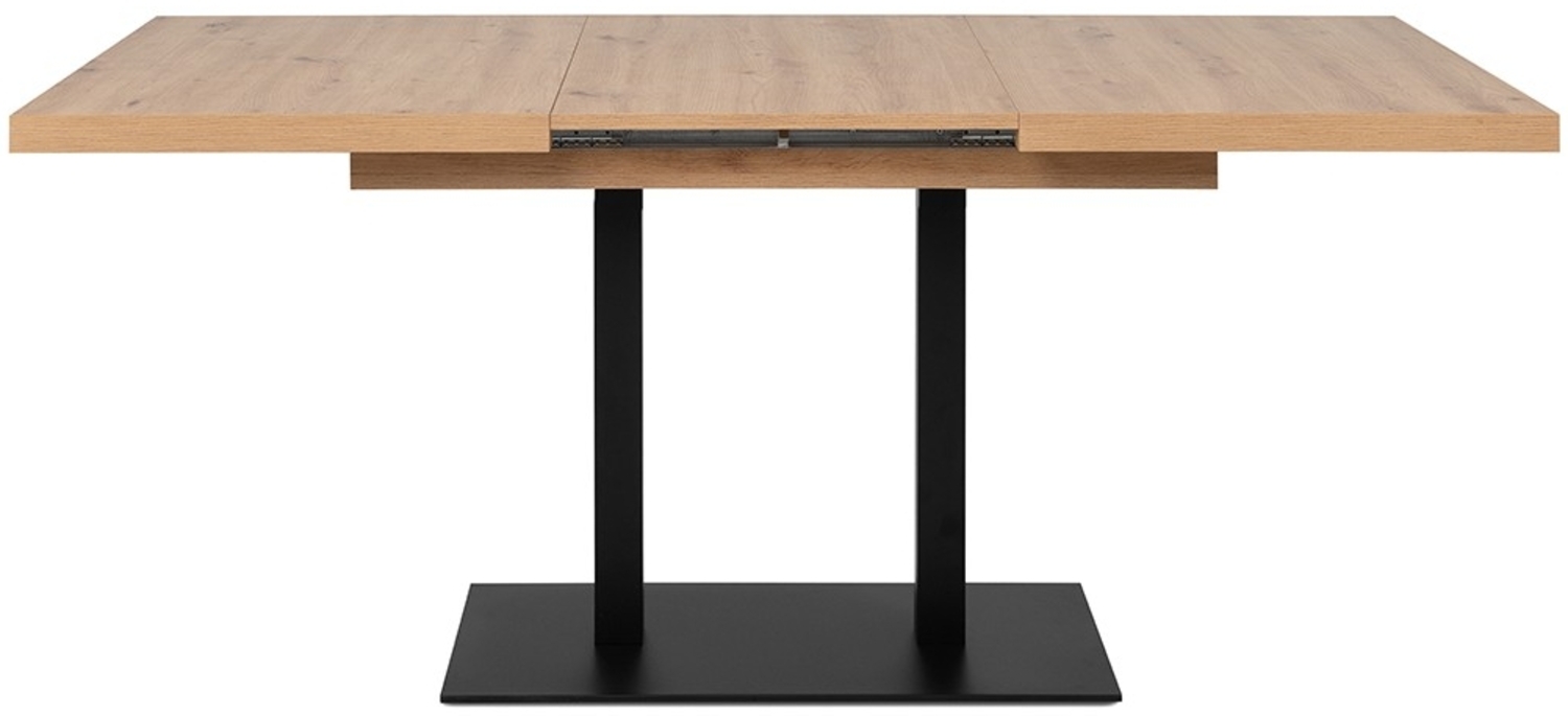 Calicosy Ausziehbarer Esstisch Dekor Artisan-Eiche und Schwarz L160-240 cm – QUADRATO - Helles Holz Bild 1