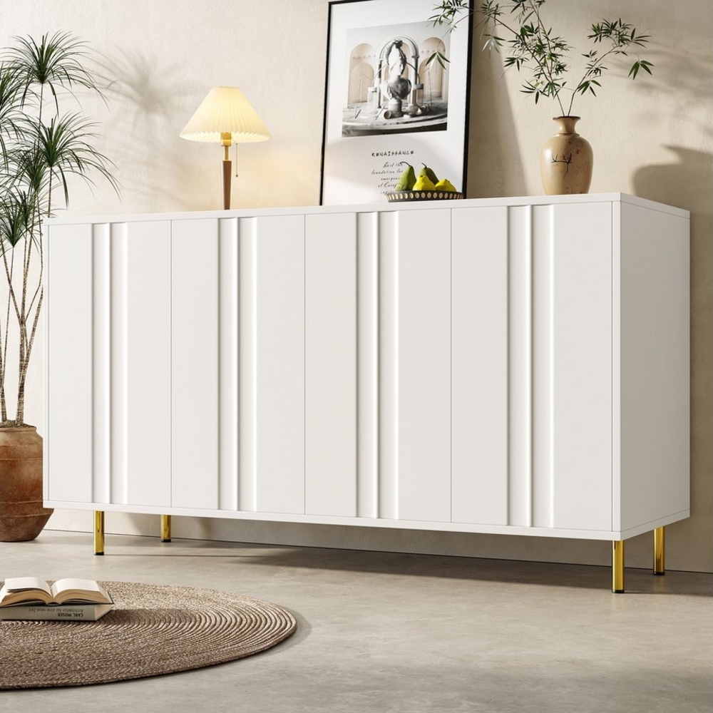 Flieks Sideboard (1 St, 140x40x85,9 cm, verstellbare Ablage), Aufbewahrungsschrank Küchenschrank mit 4 Türen Kommode Bild 1