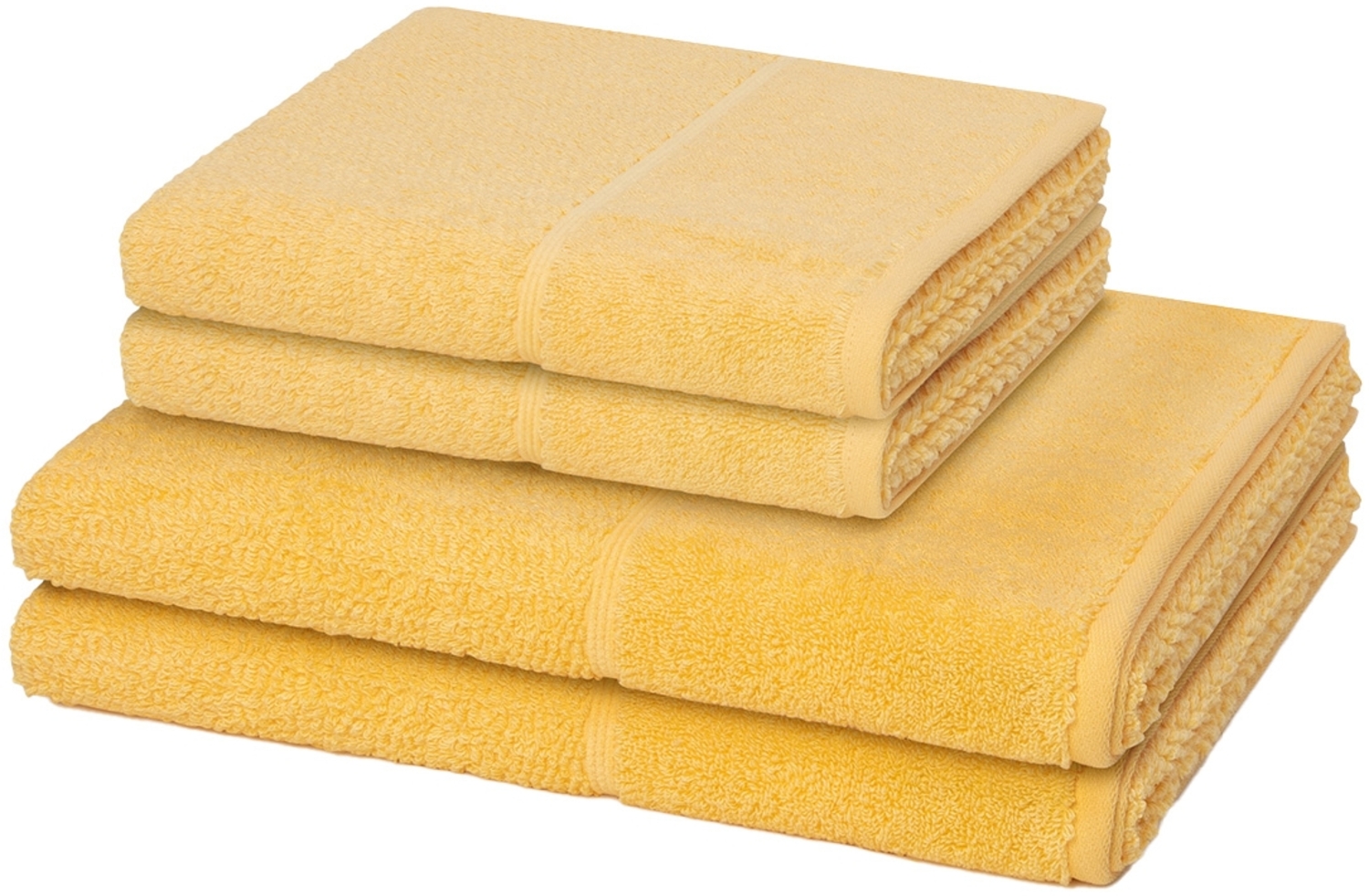Möve for frottana Pearl 4 tlg. Frottier-Set - 2 X Handtuch (50 X 100cm), 2 X Duschtuch (67 X 140cm) - 500 g/m² - Maize Bild 1
