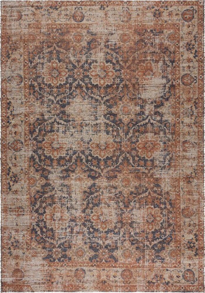 Kadima Design Handgewebter Vintage Teppich in Rot-Blau, Jute & Chenille, Leicht zu pflegen - "Wensley", 120x170 cm Bild 1