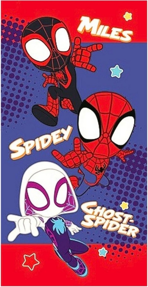 Spiderman Badetuch Spidey und Freunde, Mikrofaser, Kinder Strandtuch 70 x 140 cm Bild 1