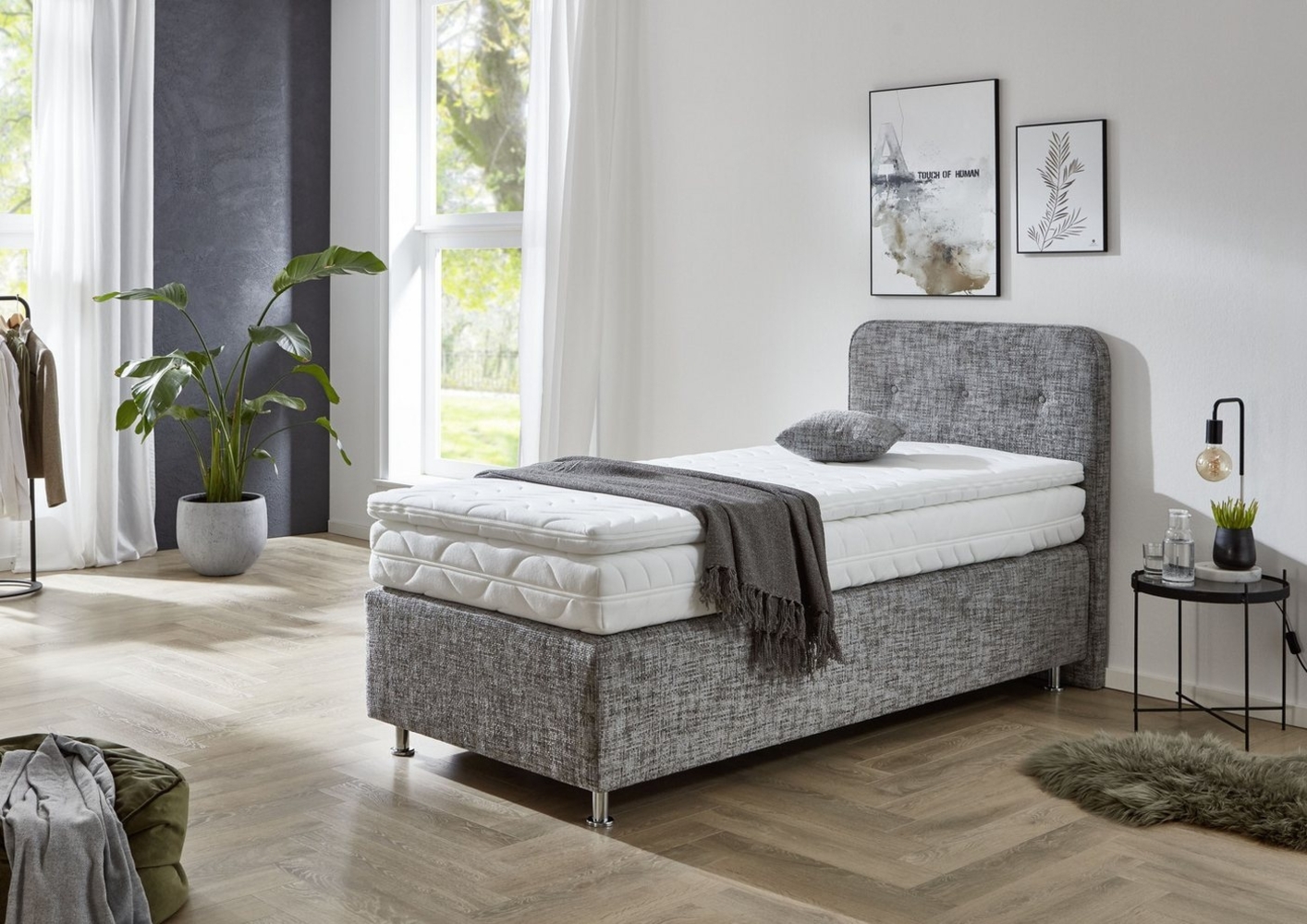 Westfalia Schlafkomfort Boxspringbett Sapporo, Inkl. Zierkissen, wählbar in H2, H3 & H4 Bild 1
