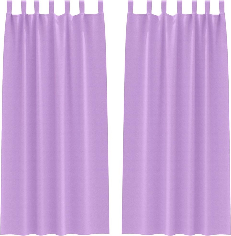 vidaXL Verdunkelungs-Vorhänge mit Ringen 2 pcs Lila 260x140 cm 4107602 Bild 1