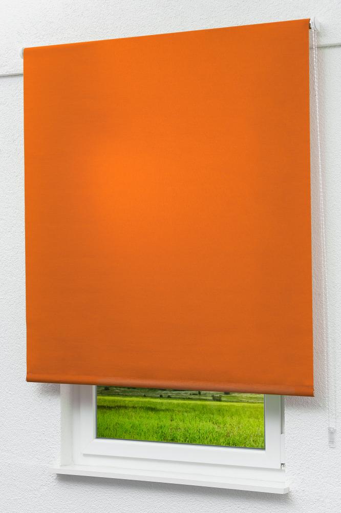 Lysel Outlet - Basisrollo Struktur Tageslicht Rotorange, (B x H) 152.50cm x 190cm in orange/rotorange Bild 1