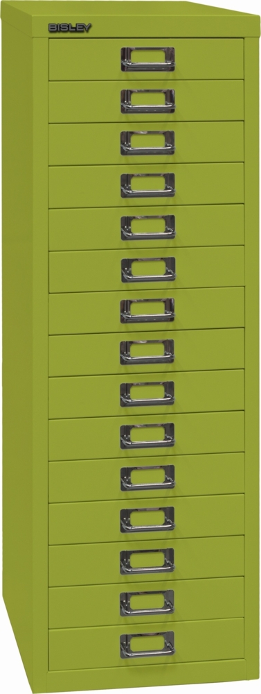 Bisley MultiDrawer™, 39er Serie, DIN A4, 15 Schubladen, Farbe grün Bild 1