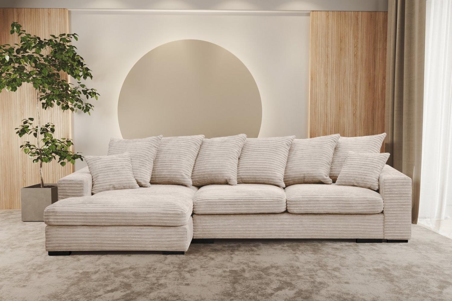 Kaiser Möbel Ottomane Ecksofa Sofa L-form, Couch L-form Gabon stoff Zoom Ottomane Bild 1