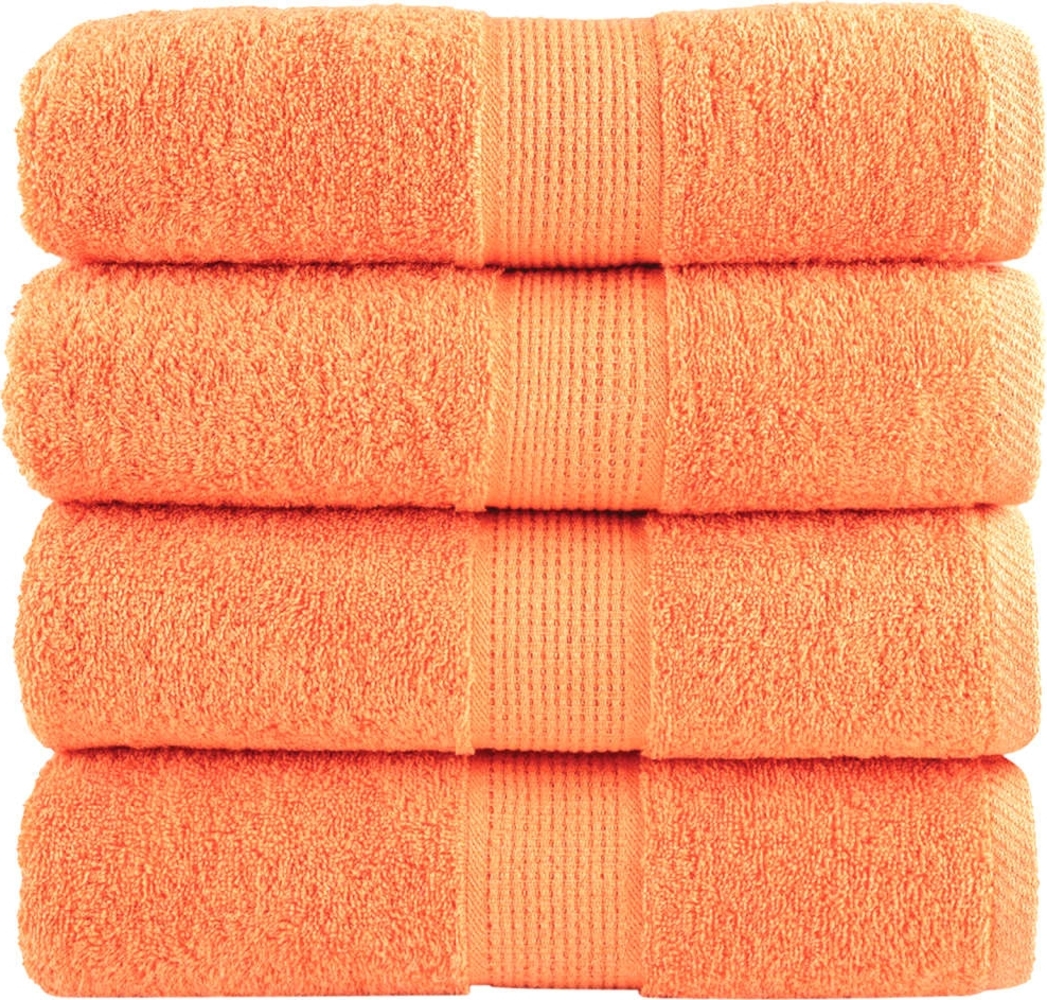 vidaXL Premium-Seiftücher SOLUND 4 Stk. Orange 30x30 cm 600 g/m² 137372 Bild 1