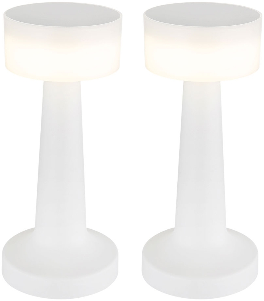 2er Set LED Tischleuchte, Touchdimmer, USB, CCT, H 21,5 cm Bild 1