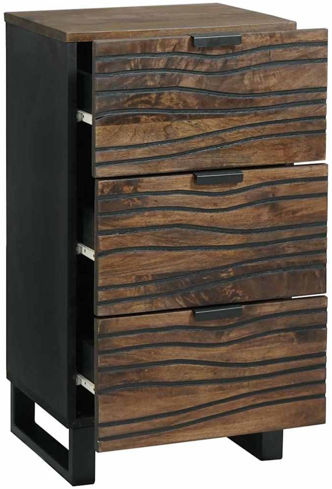 vidaXL Sideboard Braun 40 x 33 x 75 cm massives Mangoholz 4018031 Bild 1