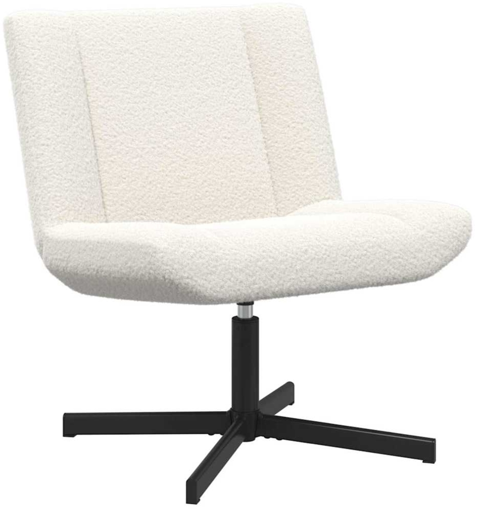 vidaXL Drehstuhl Creme 63 x 75 x 76 cm Schafsleder 42007335 Bild 1