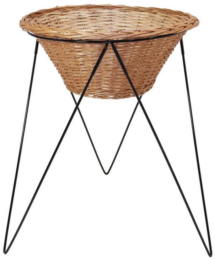 Verkaufsständer Weide Korb mit Gestell Wühlkorb Präsentkorb Weidenkorb Erntekorb Bild 1