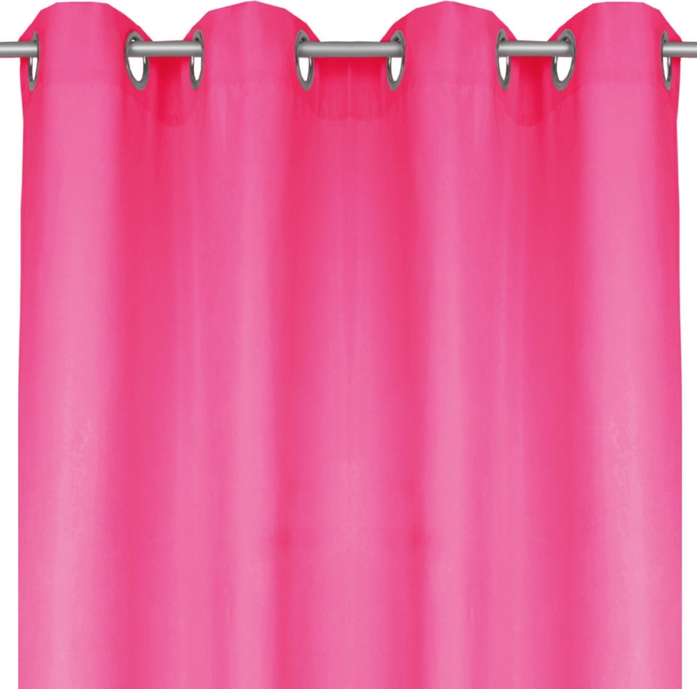 Bestlivings Blickdichte Pinke Gardine mit Ösen in 140x225 cm ( BxL ), in vielen Größen und Farben Bild 1