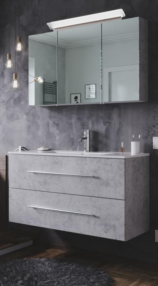 Badmöbel Set 4 tlg Homeline Stone Design inkl. Waschbecken 100 cm Bild 1