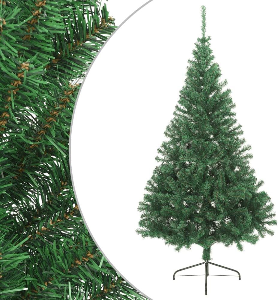 vidaXL Künstlicher Halb-Weihnachtsbaum mit Ständer Grün 180 cm PVC 321032 Bild 1