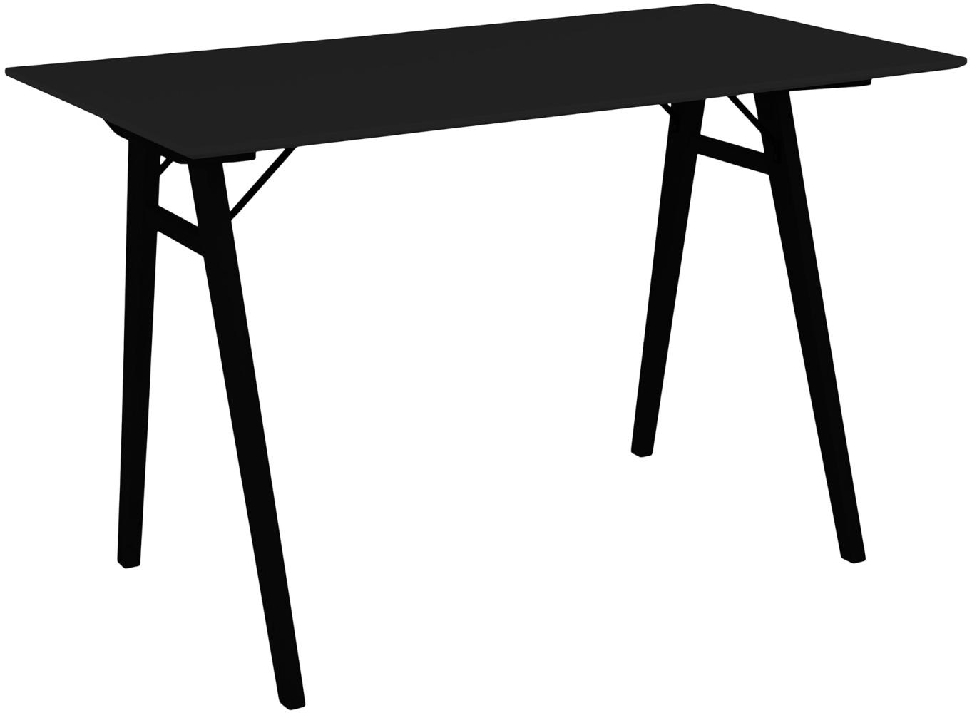 Schreibtisch >Vojens< in Schwarz, MDF - 120x75x60cm (BxHxT) Bild 1